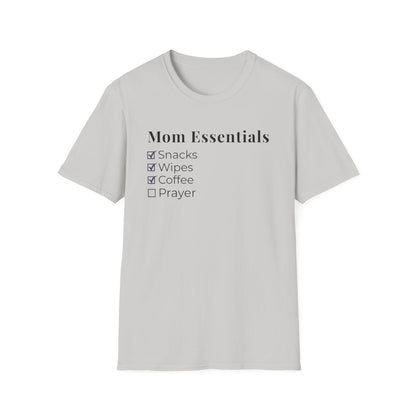 Mom Essentials T-Shirt – Funny Mom Life Checklist Tee