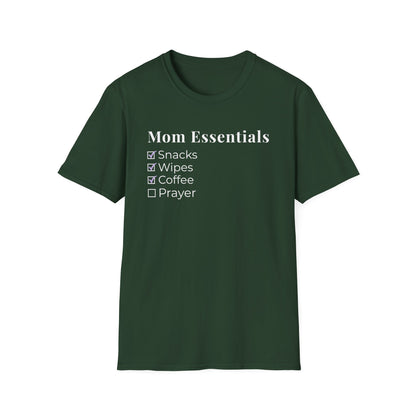 Mom Essentials T-Shirt – Funny Mom Life Checklist Tee