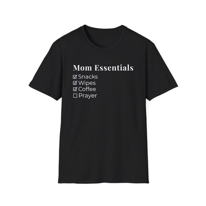 Mom Essentials T-Shirt – Funny Mom Life Checklist Tee