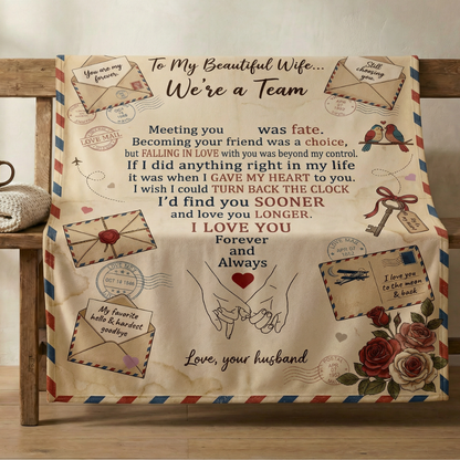 To My Wife Blanket – Love Letter From Husband