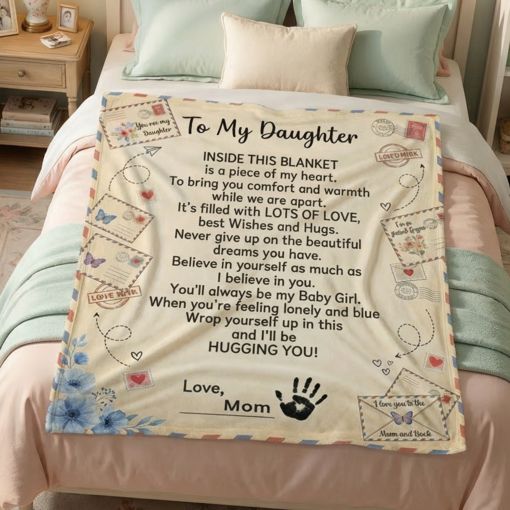 To My Daughter Blanket – A Hug She Can Wrap Herself In