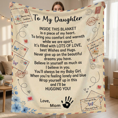To My Daughter Blanket – A Hug She Can Wrap Herself In