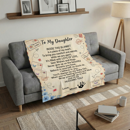 To My Daughter Blanket – A Hug She Can Wrap Herself In