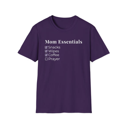 Mom Essentials T-Shirt – Funny Mom Life Checklist Tee