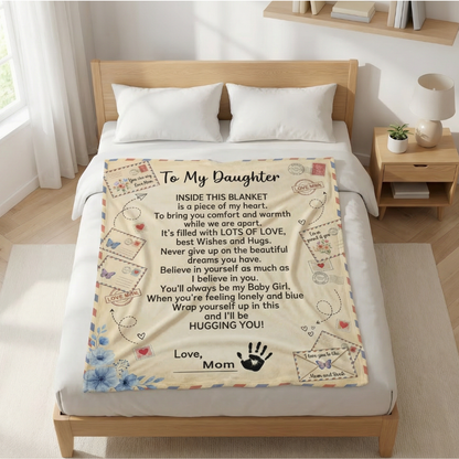 To My Daughter Blanket – A Hug She Can Wrap Herself In