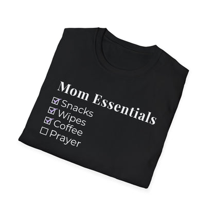 Mom Essentials T-Shirt – Funny Mom Life Checklist Tee