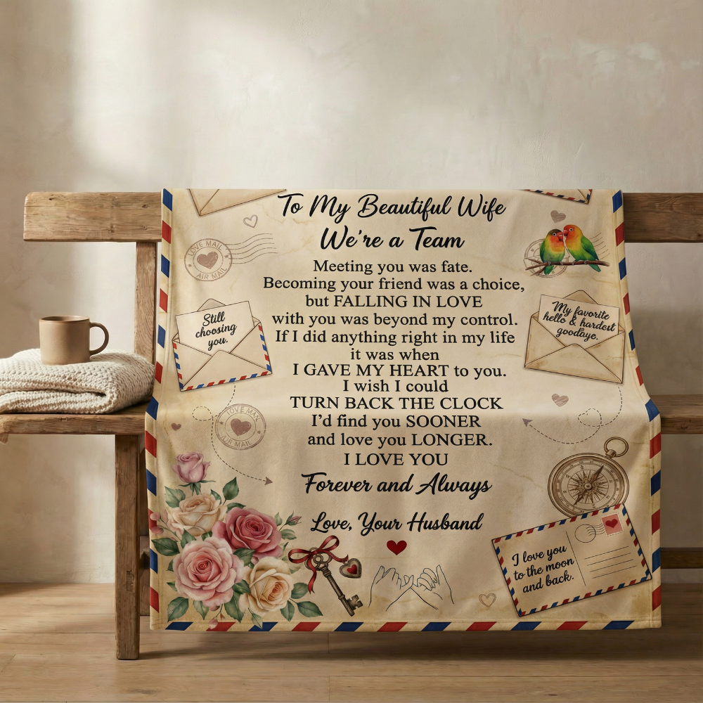To My Wife Blanket – A Love Letter From Husband