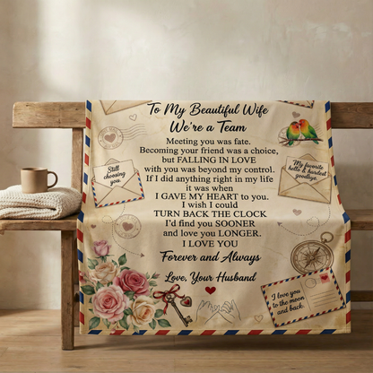 To My Wife Blanket – A Love Letter From Husband