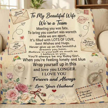 To My Wife Blanket – A Love Letter From Husband