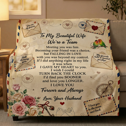 To My Wife Blanket – A Love Letter From Husband