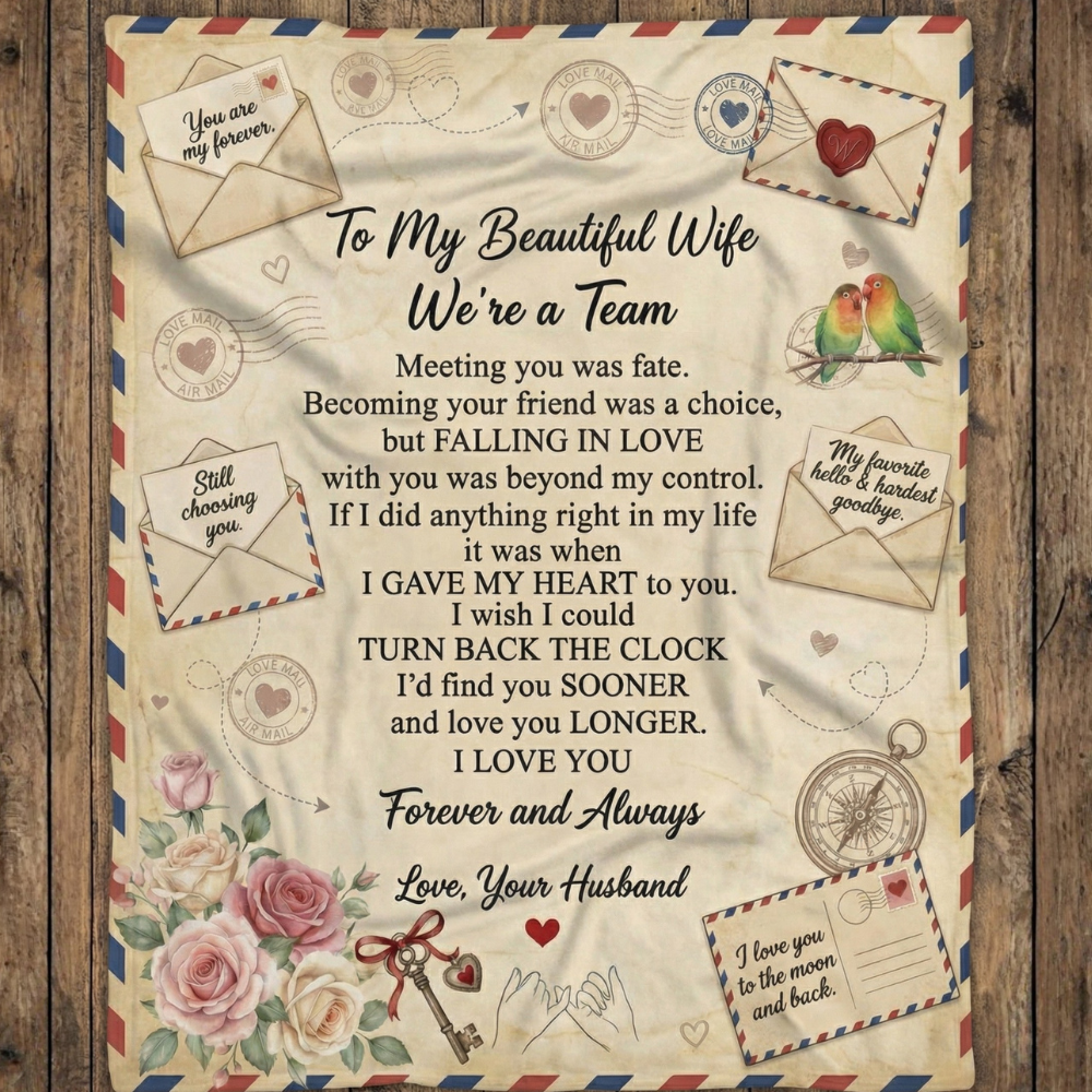To My Wife Blanket – A Love Letter From Husband