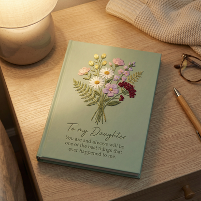 To My Daughter Keepsake Journal – Floral Blank Journal Gift
