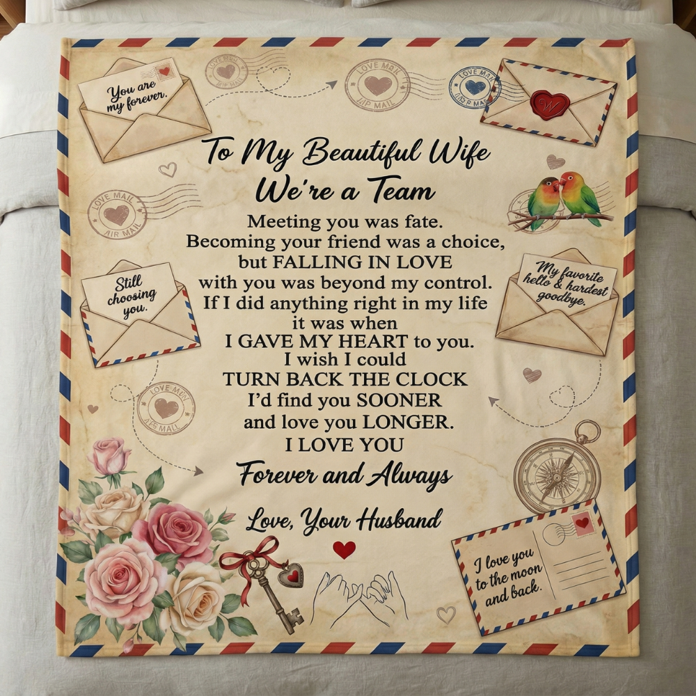 To My Wife Blanket – A Love Letter From Husband