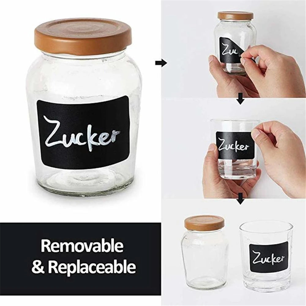 Erasable Mason Jar Chalkboard Labels