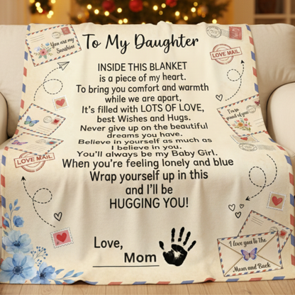 To My Daughter Blanket – A Hug She Can Wrap Herself In