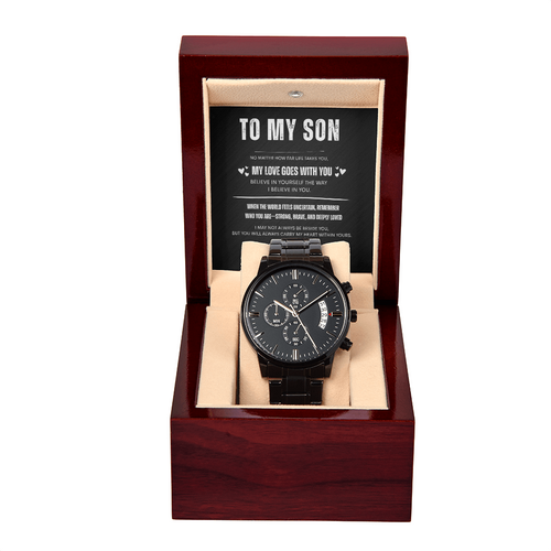 To My Son | Black Chronograph Watch - BW